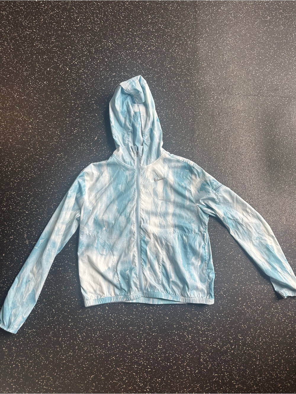 Nike Light Blue Hooded Windbreaker Jacket